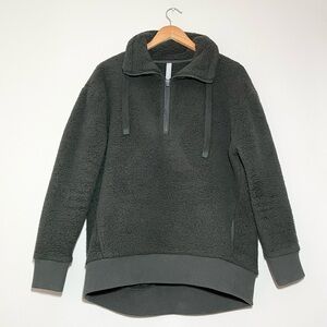 Athleta Talus Sherpa Half Zip Pullover Sweatshirt